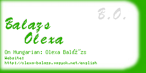 balazs olexa business card